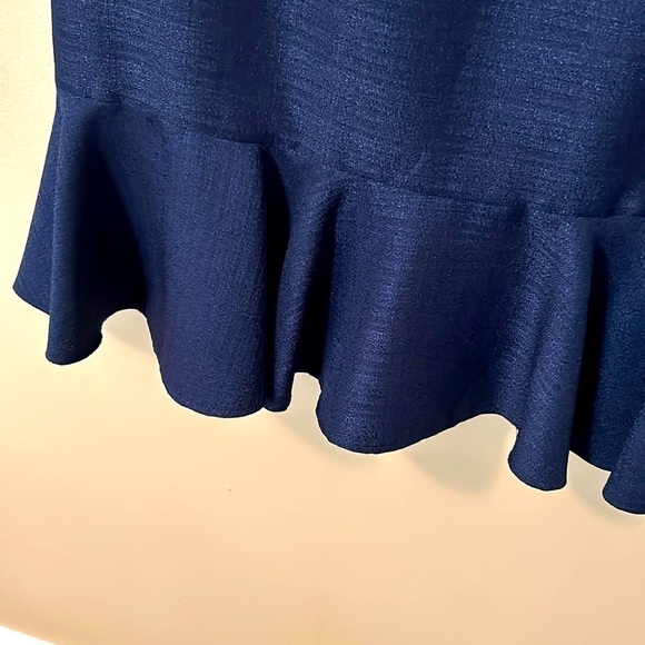 Preston & York Evening Bow Sleeveless Sheath Dress Sz 10 Navy - Picture 3 of 5